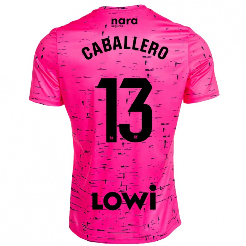 Danxen Criança Hugo Caballero #13 Rosa Profundo Preto Camisola Guarda-Redes 2025/26 Camisa Brasil