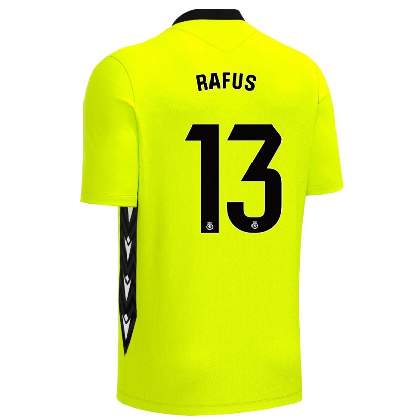 Danxen Criança Arnau Rafús #13 Verde Amarelo Preto Camisola Guarda-Redes 2025/26 Camisa Brasil