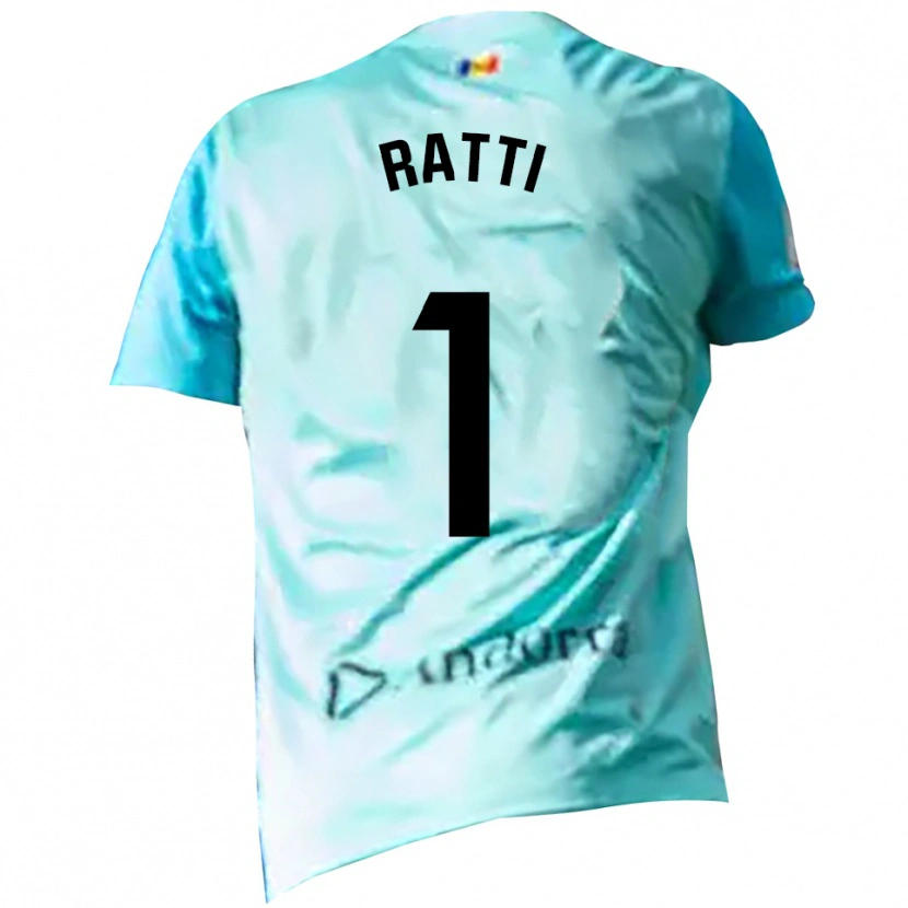 Danxen Criança Nico Ratti #1 Ciano Preto Camisola Guarda-Redes 2025/26 Camisa Brasil