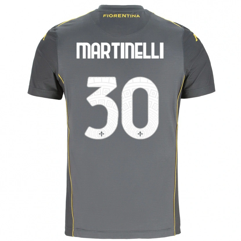Danxen Criança Tommaso Martinelli #30 Cinza Escuro Amarelo Camisola Guarda-Redes 2025/26 Camisa Brasil