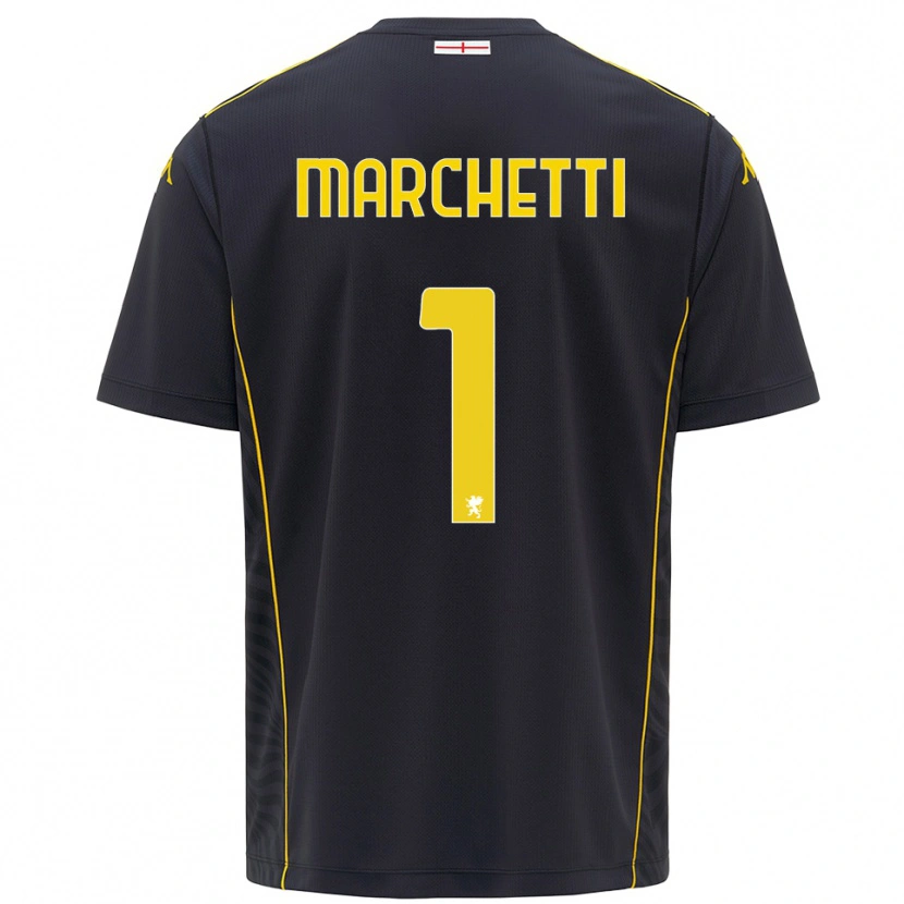 Danxen Criança Lisa Marchetti #1 Preto Amarelo Camisola Guarda-Redes 2025/26 Camisa Brasil