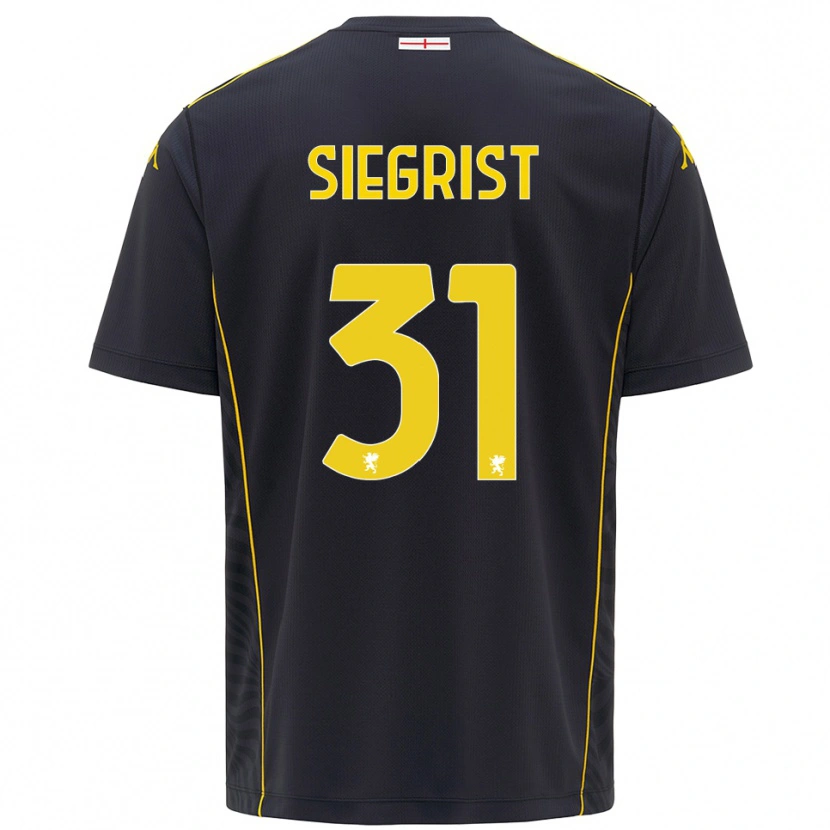 Danxen Criança Benjamin Siegrist #31 Preto Amarelo Camisola Guarda-Redes 2025/26 Camisa Brasil