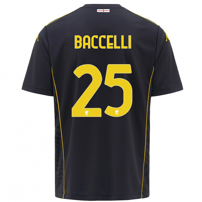 Danxen Criança Pietro Baccelli #25 Preto Amarelo Camisola Guarda-Redes 2025/26 Camisa Brasil