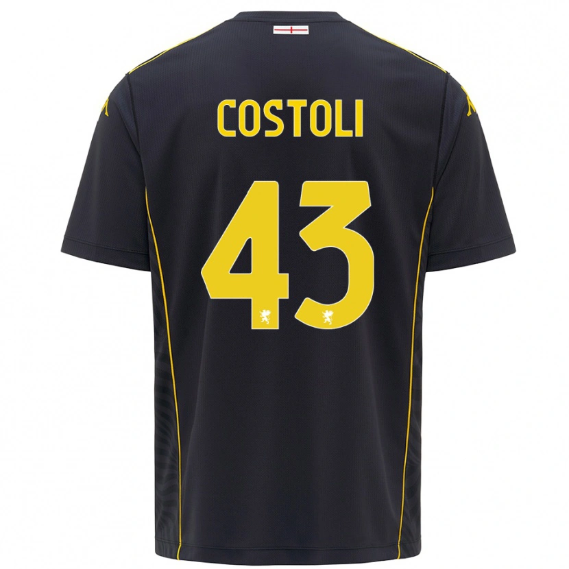 Danxen Criança Lorenzo Costoli #43 Preto Amarelo Camisola Guarda-Redes 2025/26 Camisa Brasil