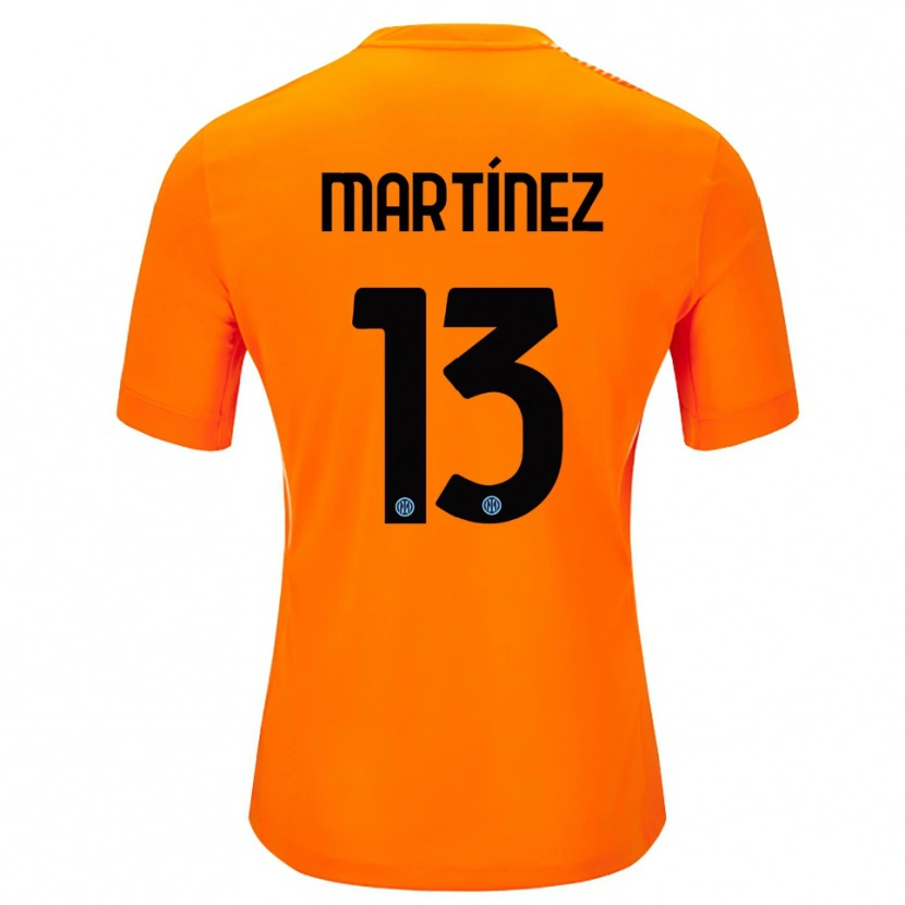 Danxen Criança Josep Martínez #13 Laranja Claro Preto Camisola Guarda-Redes 2025/26 Camisa Brasil
