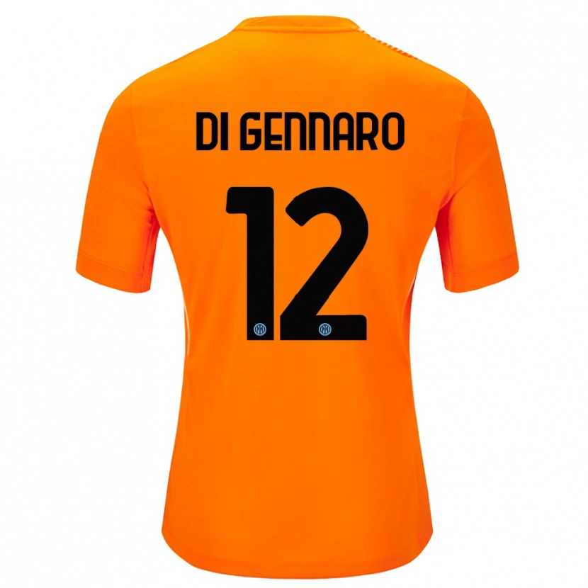 Danxen Criança Raffaele Di Gennaro #12 Laranja Claro Preto Camisola Guarda-Redes 2025/26 Camisa Brasil