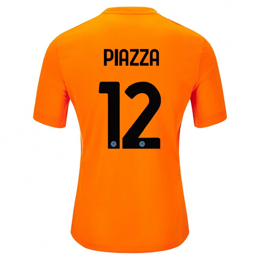 Danxen Criança Alessia Piazza #12 Laranja Claro Preto Camisola Guarda-Redes 2025/26 Camisa Brasil