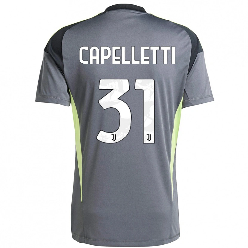 Danxen Criança Alessia Capelletti #31 Cinza Escuro Branco Camisola Guarda-Redes 2025/26 Camisa Brasil