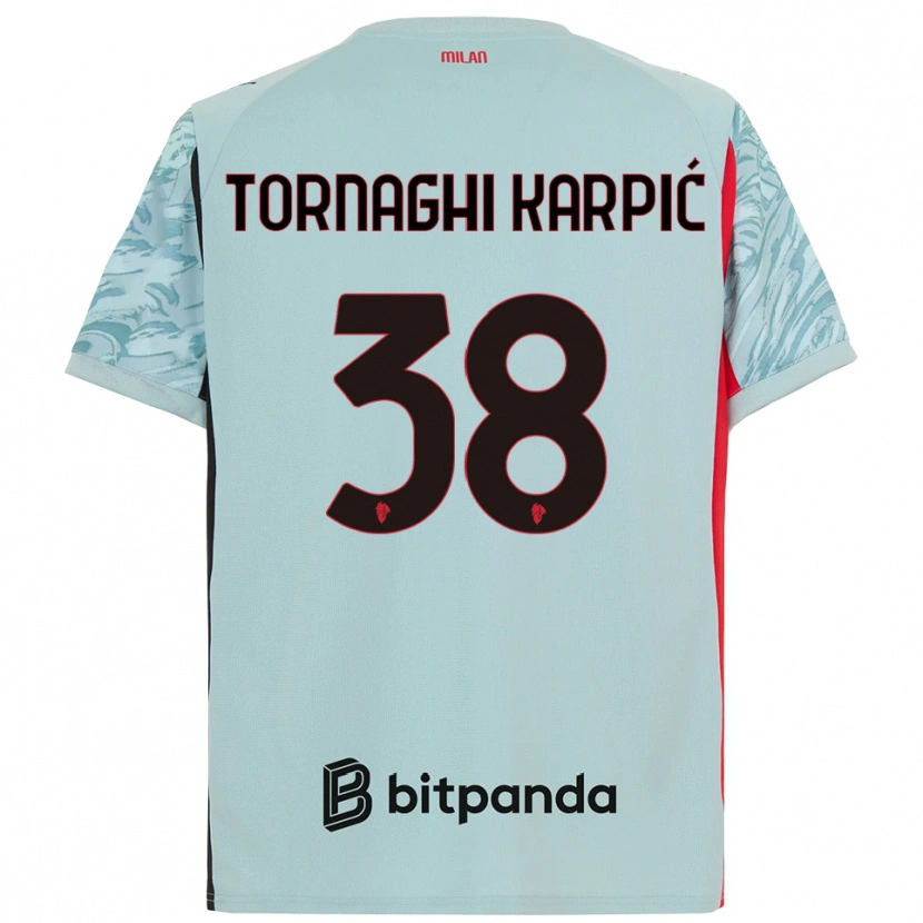 Danxen Criança Lavinia Tornaghi Karpić #38 Azul Claro Vermelho Camisola Guarda-Redes 2025/26 Camisa Brasil