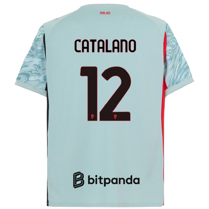 Danxen Criança Alessio Catalano #12 Azul Claro Vermelho Camisola Guarda-Redes 2025/26 Camisa Brasil
