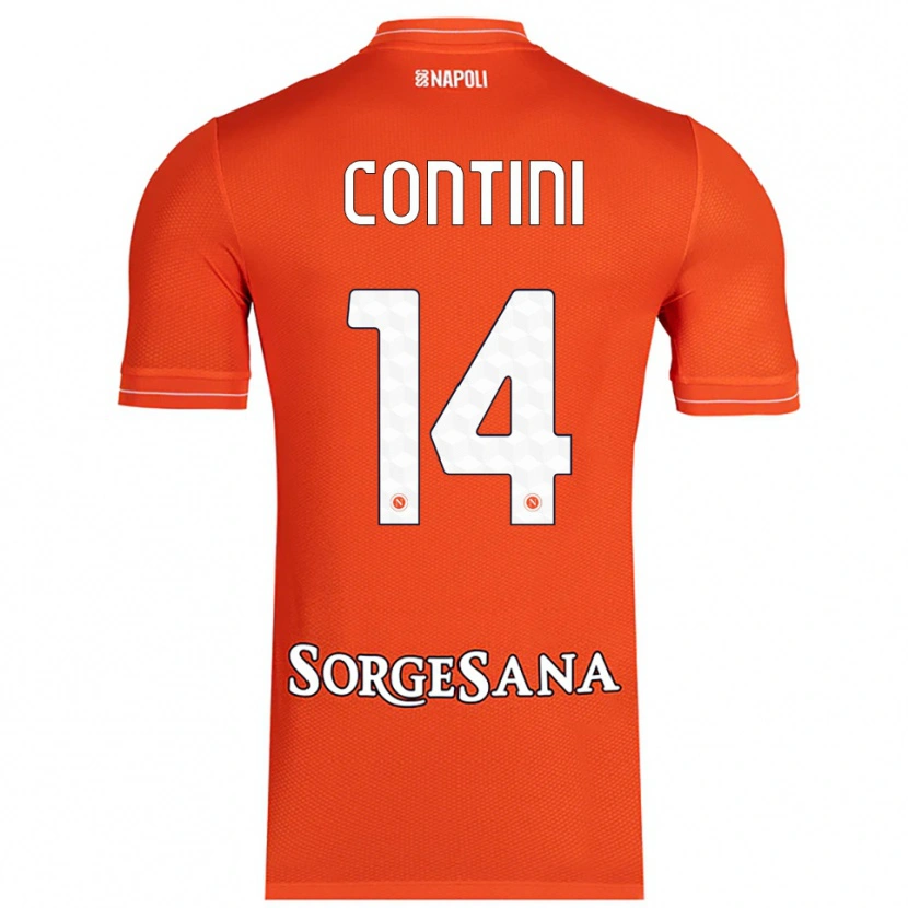 Danxen Criança Nikita Contini #14 Laranja Vermelho Branco Camisola Guarda-Redes 2025/26 Camisa Brasil