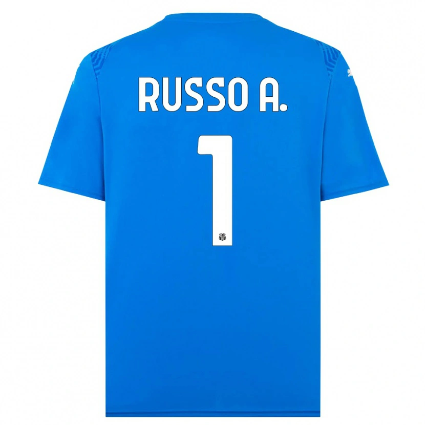Danxen Criança Alessandro Russo #1 Azul Branco Camisola Guarda-Redes 2025/26 Camisa Brasil