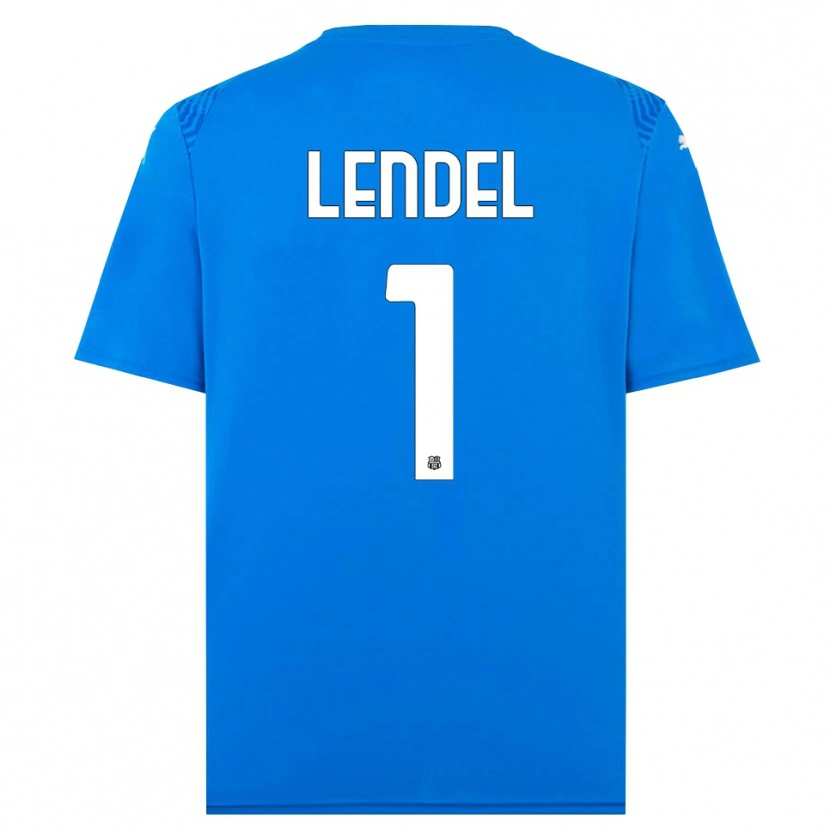 Danxen Criança Davide Lendel #1 Azul Branco Camisola Guarda-Redes 2025/26 Camisa Brasil