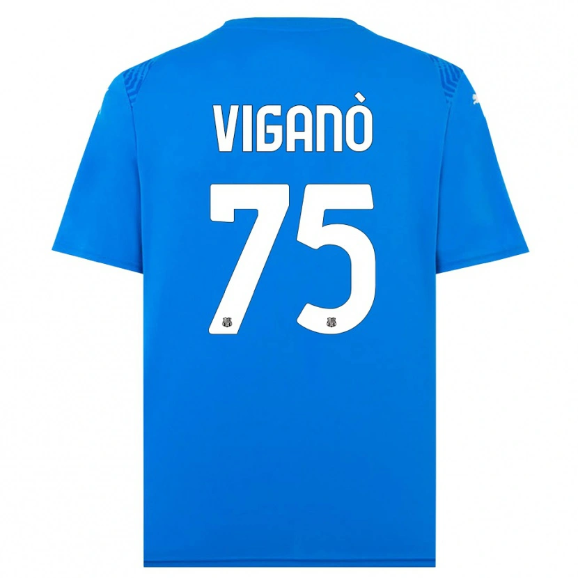 Danxen Criança Lorenzo Viganò #75 Azul Branco Camisola Guarda-Redes 2025/26 Camisa Brasil