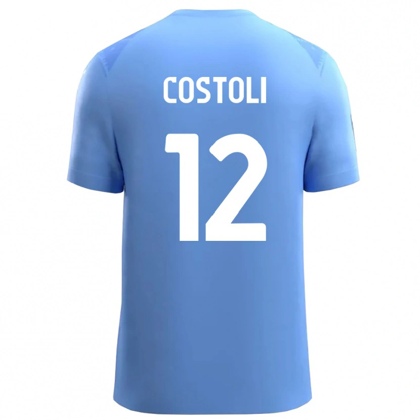 Danxen Criança Luca Costoli #12 Azul Céu Branco Camisola Guarda-Redes 2025/26 Camisa Brasil