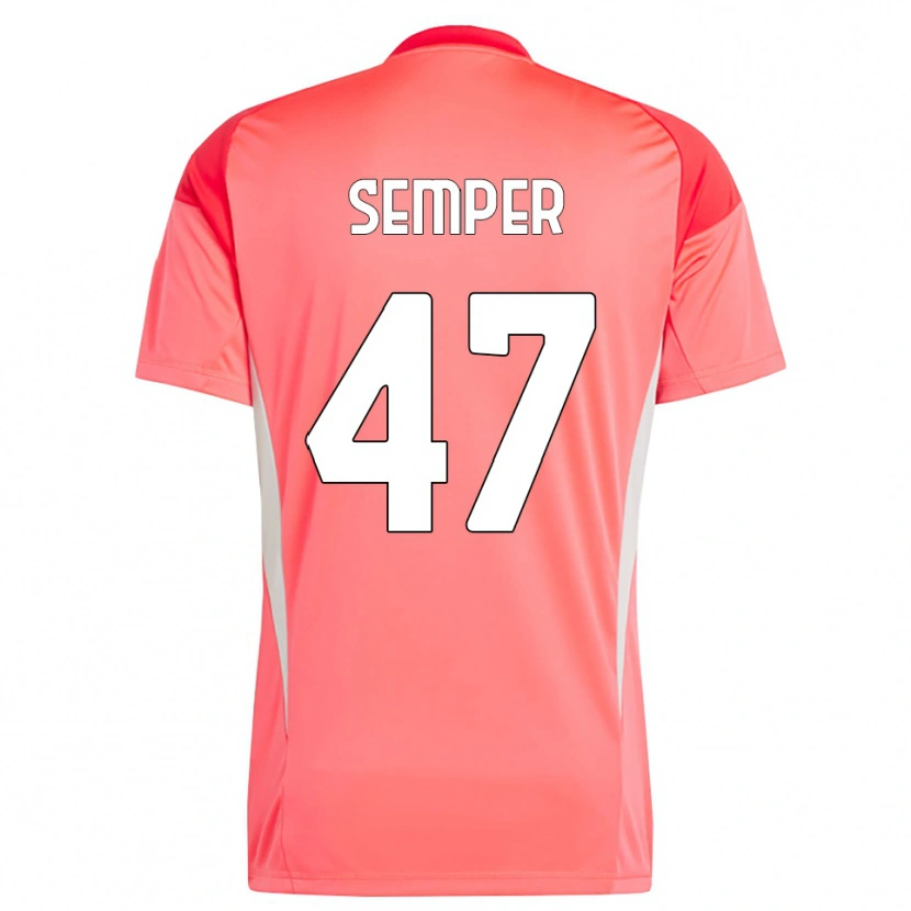 Danxen Criança Adrian Semper #47 Branco Vermelho Camisola Guarda-Redes 2025/26 Camisa Brasil