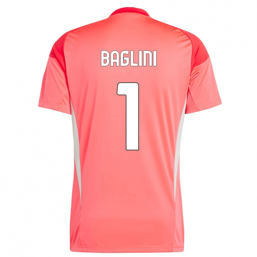 Danxen Criança Giacomo Baglini #1 Branco Vermelho Camisola Guarda-Redes 2025/26 Camisa Brasil