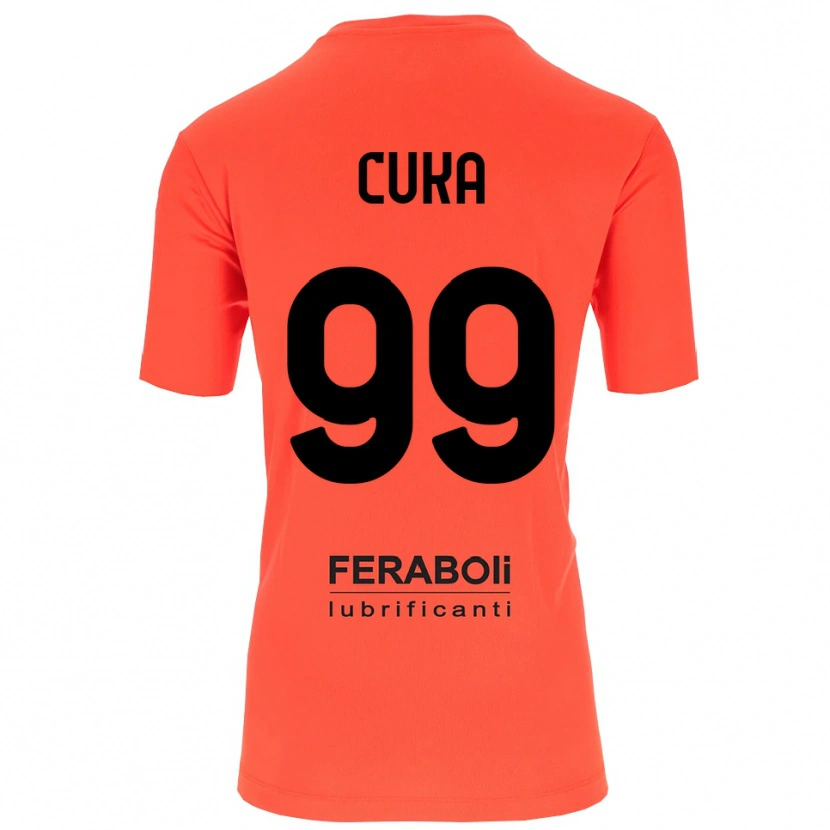 Danxen Criança Samuel Cuka #99 Preto Laranja Vermelho Camisola Guarda-Redes 2025/26 Camisa Brasil