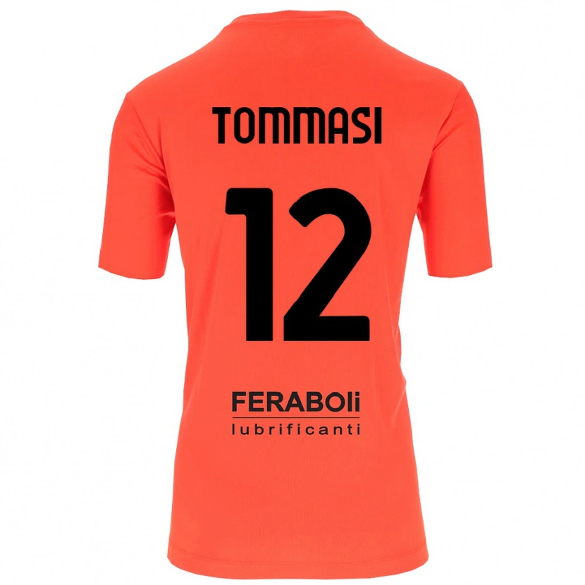 Danxen Criança Francesco Tommasi #12 Preto Laranja Vermelho Camisola Guarda-Redes 2025/26 Camisa Brasil