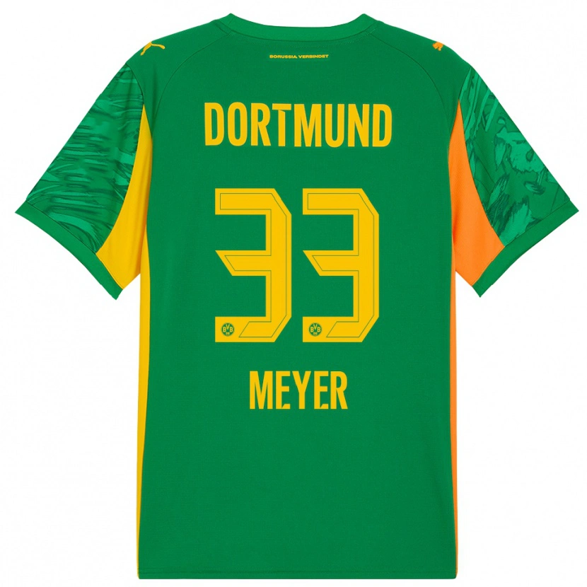 Danxen Criança Alexander Meyer #33 Verde Laranja Camisola Guarda-Redes 2025/26 Camisa Brasil