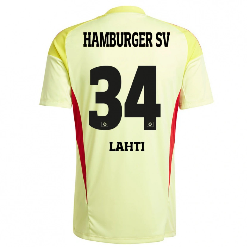Danxen Criança Elias Lahti #34 Vermelho Amarelo Preto Camisola Guarda-Redes 2025/26 Camisa Brasil