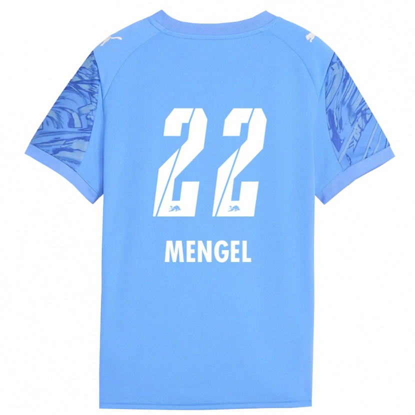 Danxen Criança Luca Mengel #22 Azul Real Vermelho Camisola Guarda-Redes 2025/26 Camisa Brasil