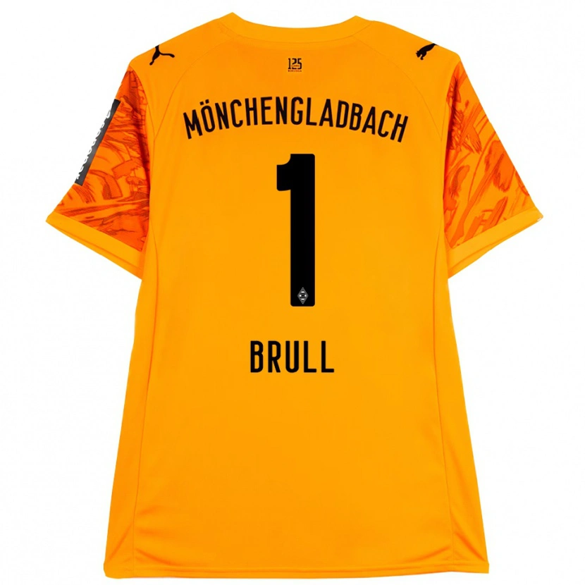 Danxen Criança Maximilian Brüll #1 Preto Amarelo Laranja Camisola Guarda-Redes 2025/26 Camisa Brasil