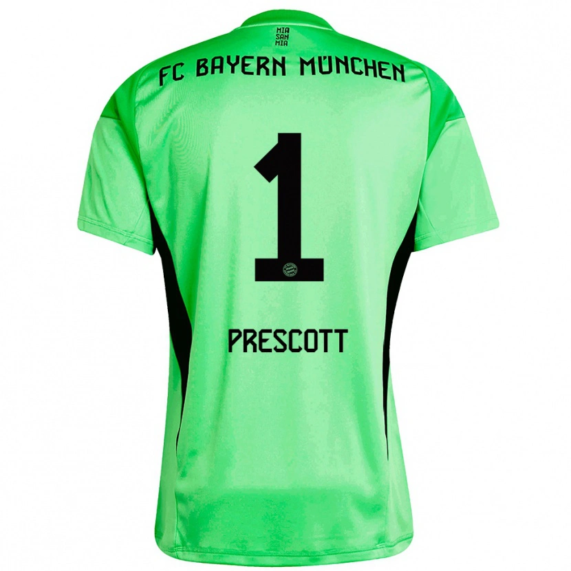 Danxen Criança Leonard Prescott #1 Verde Amarelo Primavera Médio Camisola Guarda-Redes 2025/26 Camisa Brasil