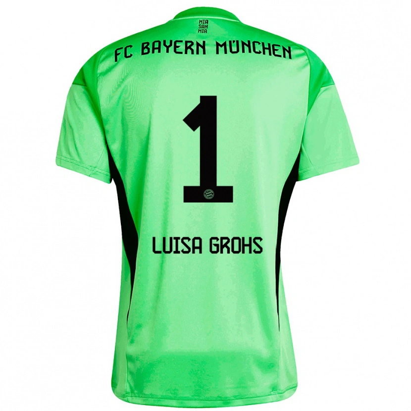 Danxen Criança Maria Luisa Grohs #1 Verde Amarelo Primavera Médio Camisola Guarda-Redes 2025/26 Camisa Brasil