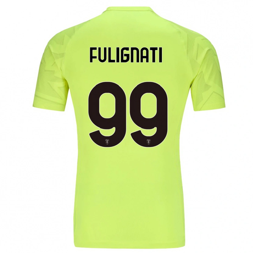 Danxen Criança Andrea Fulignati #99 Verde Fluorescente Camisola Guarda-Redes 2025/26 Camisa Brasil