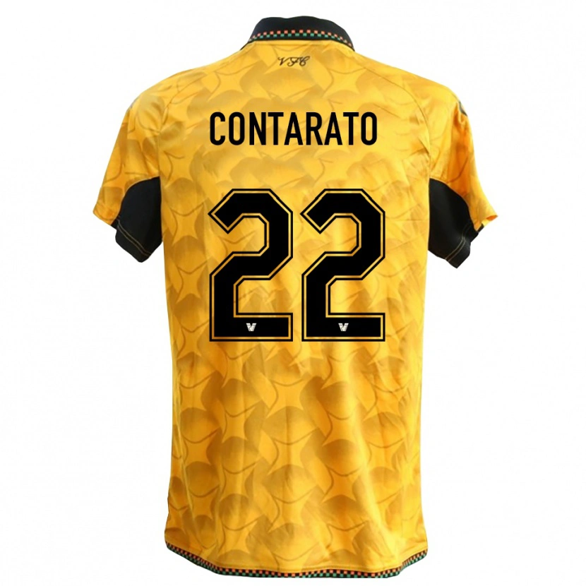 Danxen Criança Ettore Contarato #22 Amarelo Preto Camisola Guarda-Redes 2025/26 Camisa Brasil
