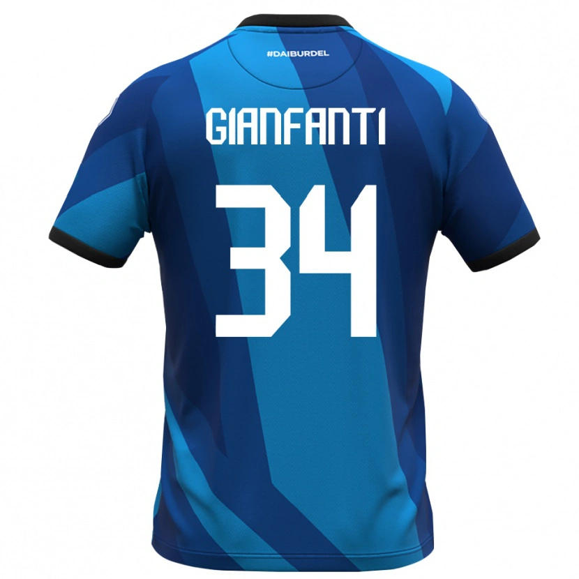 Danxen Criança Simone Gianfanti #34 Azul Real Laranja Camisola Guarda-Redes 2025/26 Camisa Brasil