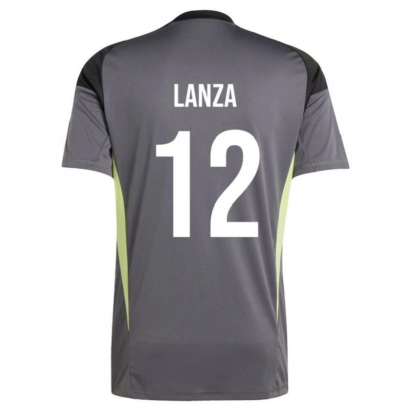 Danxen Criança Cesare Lanza #12 Cinza Escuro Camisola Guarda-Redes 2025/26 Camisa Brasil