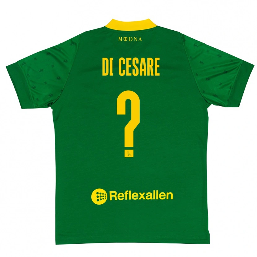 Danxen Criança Gabriele Di Cesare #0 Verde Amarelo Camisola Guarda-Redes 2025/26 Camisa Brasil