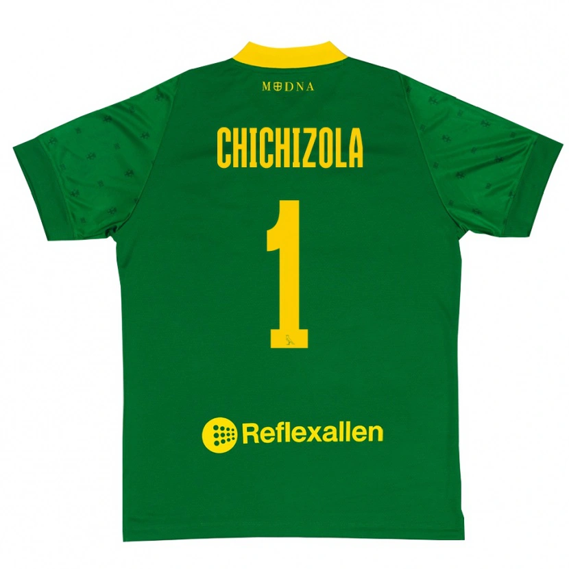 Danxen Criança Leandro Chichizola #1 Verde Amarelo Camisola Guarda-Redes 2025/26 Camisa Brasil