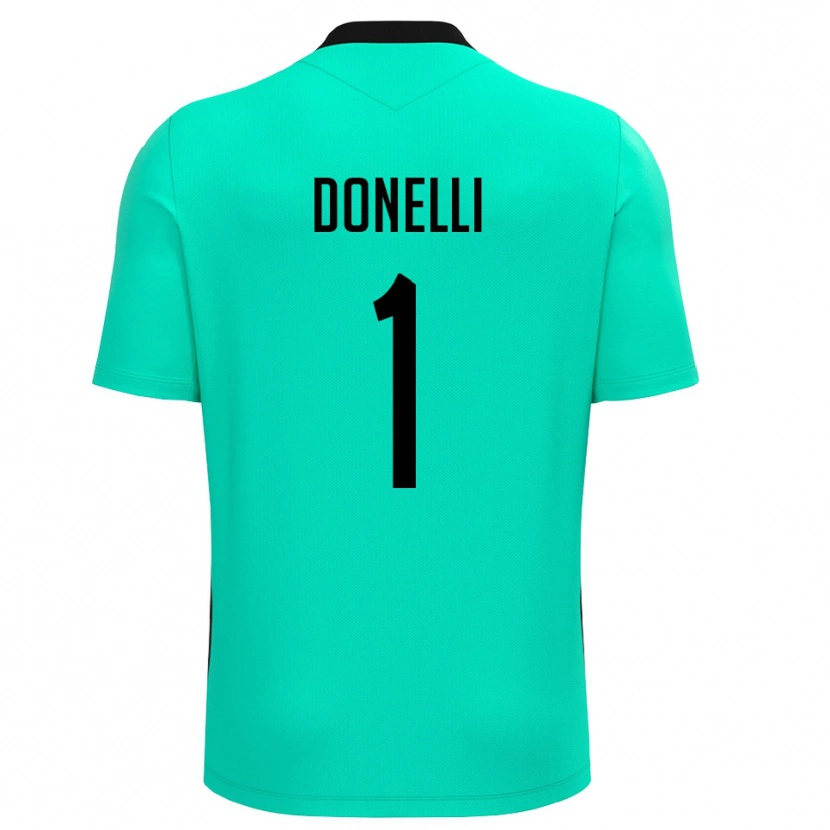 Danxen Criança Matteo Donelli #1 Turquesa Preto Camisola Guarda-Redes 2025/26 Camisa Brasil