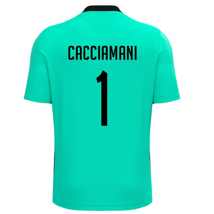 Danxen Criança Niccolò Cacciamani #1 Turquesa Preto Camisola Guarda-Redes 2025/26 Camisa Brasil