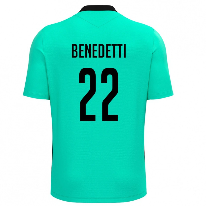 Danxen Criança Samuele Benedetti #22 Turquesa Preto Camisola Guarda-Redes 2025/26 Camisa Brasil