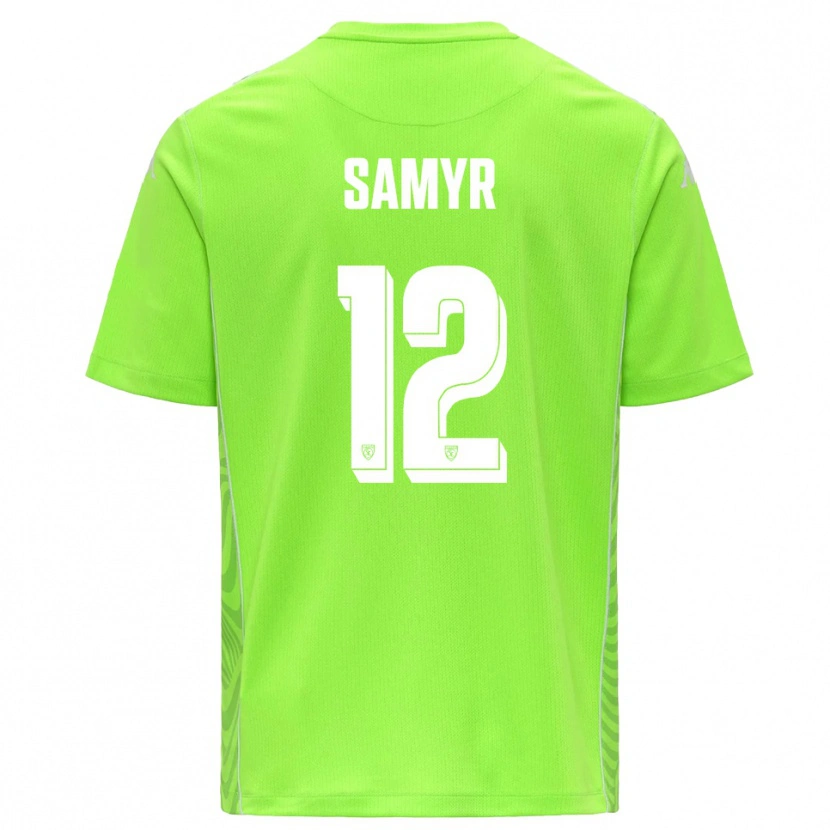 Danxen Criança Walid Samyr #12 Verde Grama Branco Camisola Guarda-Redes 2025/26 Camisa Brasil
