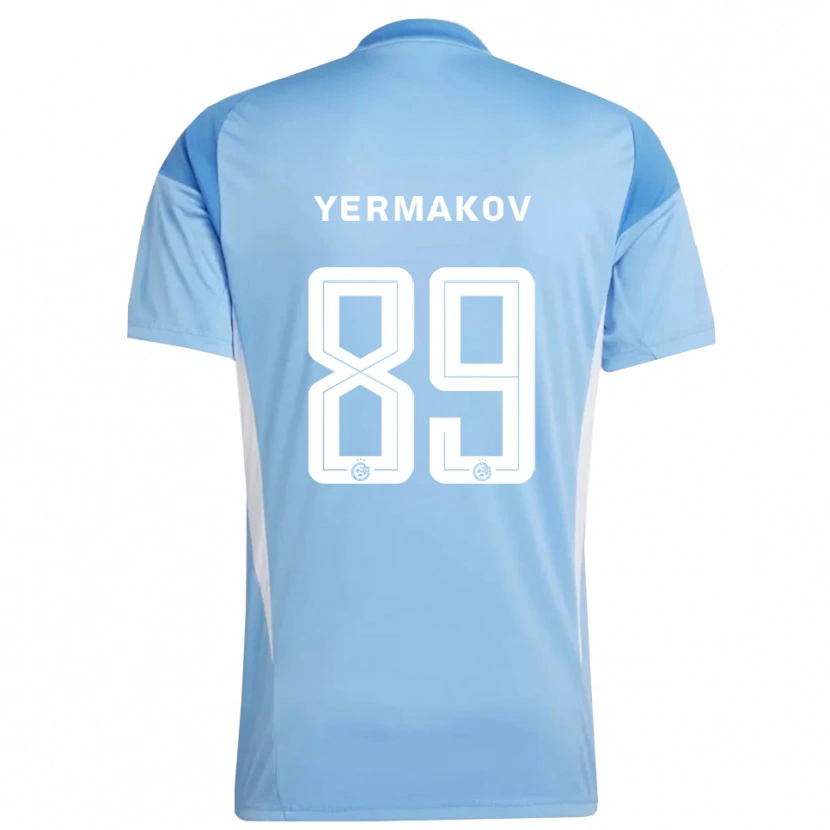Danxen Criança Georgiy Yermakov #89 Azul Claro Branco Camisola Guarda-Redes 2025/26 Camisa Brasil