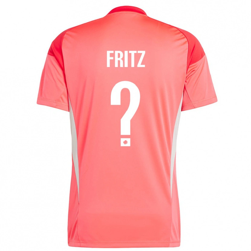 Danxen Criança Gustav Fritz #0 Vermelho Branco Camisola Guarda-Redes 2025/26 Camisa Brasil