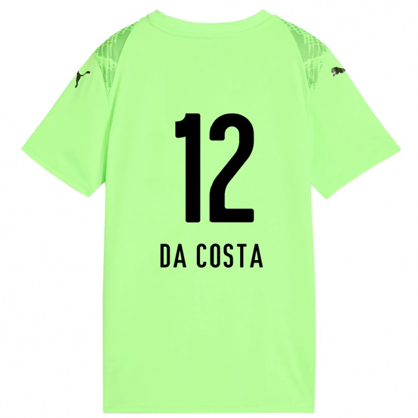 Danxen Criança Paulo da Costa #12 Preto Verde Pálido Camisola Guarda-Redes 2025/26 Camisa Brasil