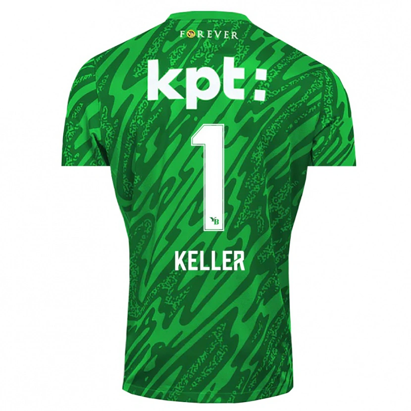 Danxen Criança Marvin Keller #1 Branco Verde Camisola Guarda-Redes 2025/26 Camisa Brasil