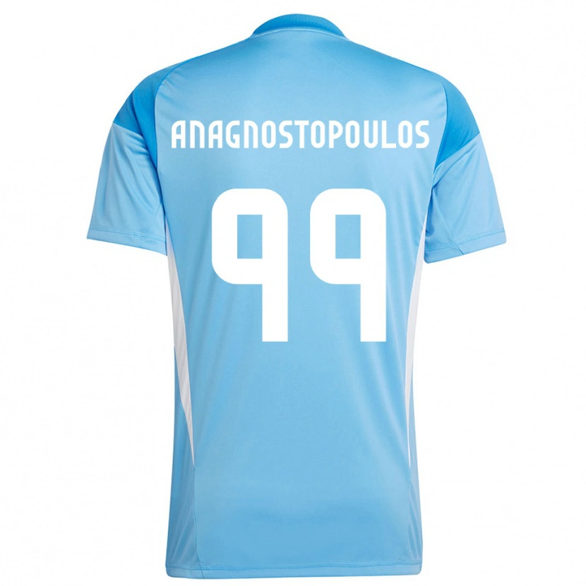 Danxen Criança Alexandros Anagnostopoulos #99 Azul Céu Profundo Camisola Guarda-Redes 2025/26 Camisa Brasil