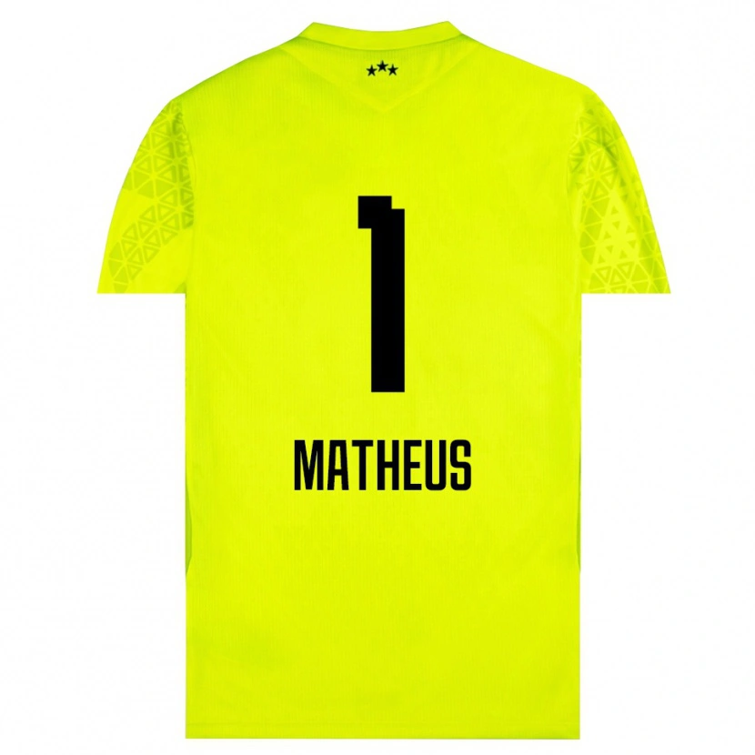 Danxen Criança Matheus #1 Preto Verde Amarelo Camisola Guarda-Redes 2025/26 Camisa Brasil