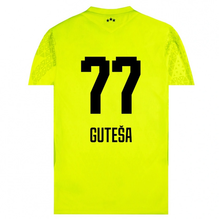 Danxen Criança Ivan Guteša #77 Preto Verde Amarelo Camisola Guarda-Redes 2025/26 Camisa Brasil