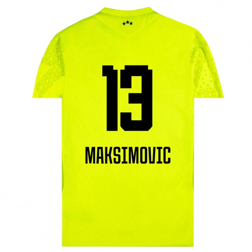 Danxen Criança Filip Maksimovic #13 Preto Verde Amarelo Camisola Guarda-Redes 2025/26 Camisa Brasil
