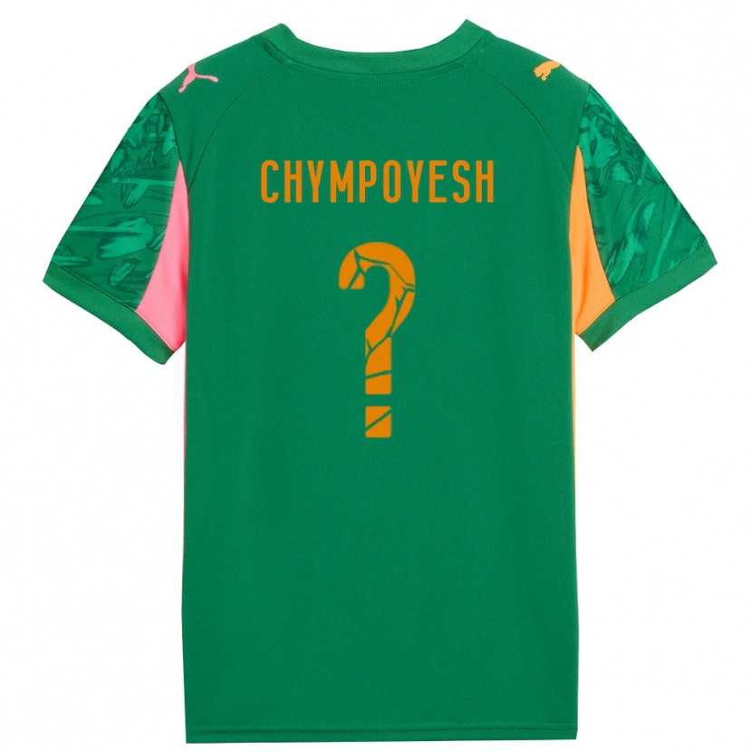 Danxen Criança Vladyslav Chympoyesh #0 Rosa Laranja Verde Camisola Guarda-Redes 2025/26 Camisa Brasil