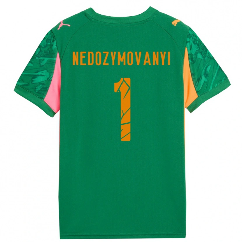 Danxen Criança Artem Nedozymovanyi #1 Rosa Laranja Verde Camisola Guarda-Redes 2025/26 Camisa Brasil
