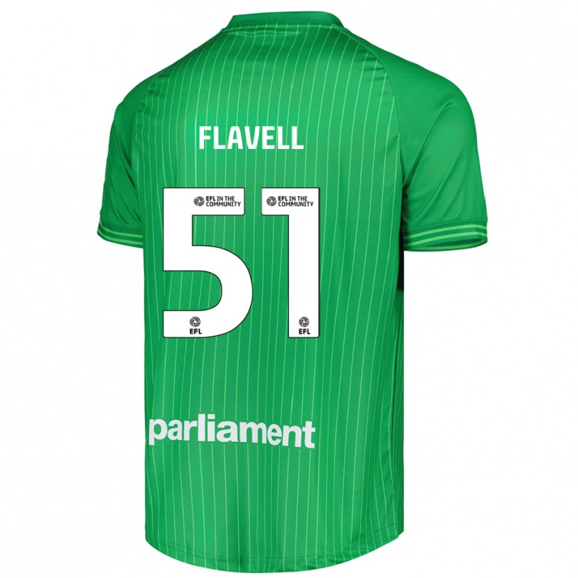 Danxen Criança Kieren Flavell #51 Verde Lima Camisola Guarda-Redes 2025/26 Camisa Brasil